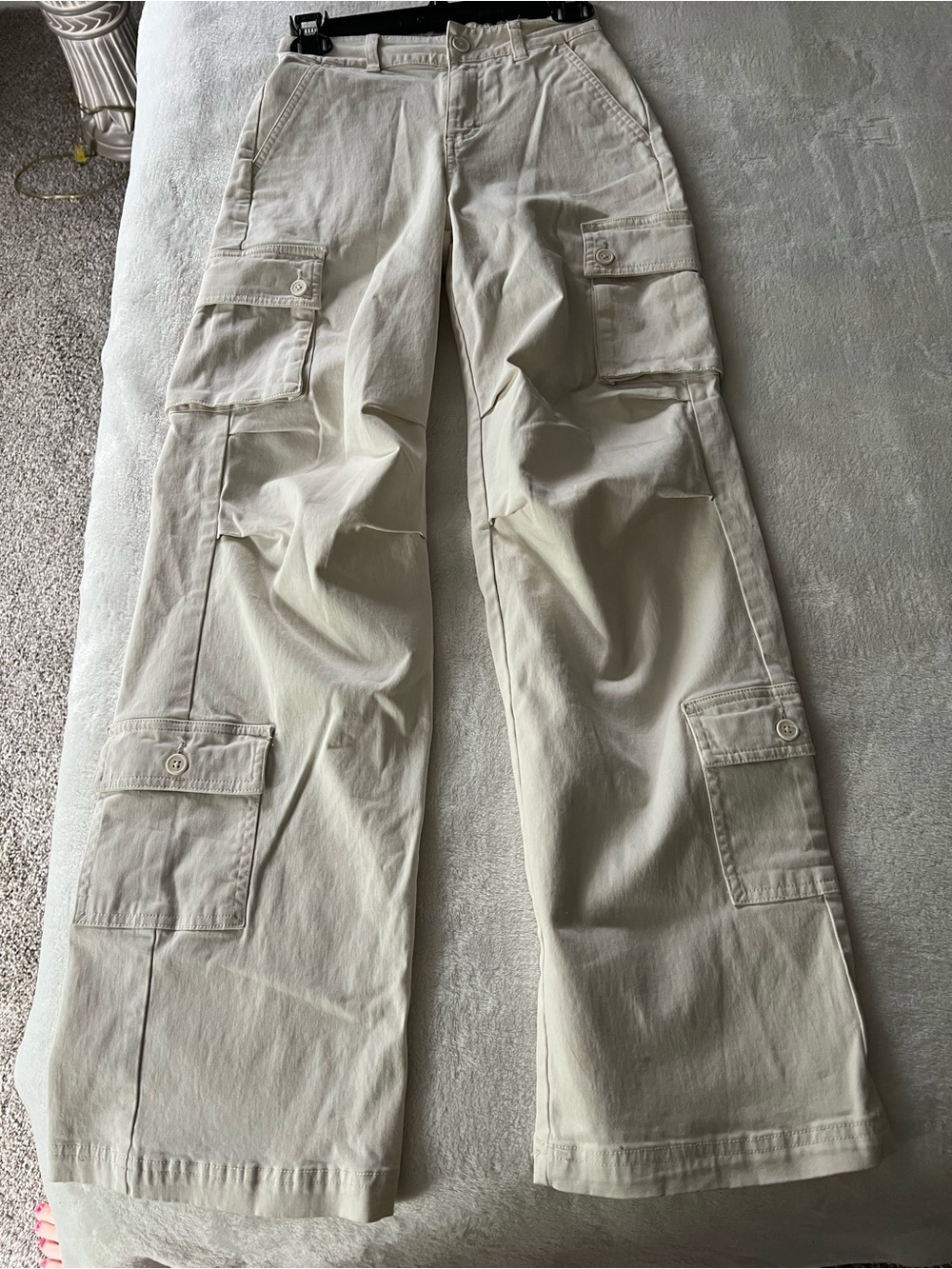 wild fable Cream Wide-Leg Cargo Pants
